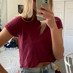 Free people essential cropped t shirt